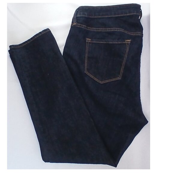 Old Navy Dark Blue Wash Maternity Skinny Short Petite Low Mid Rise Jeans  EUC - Picture 3 of 7
